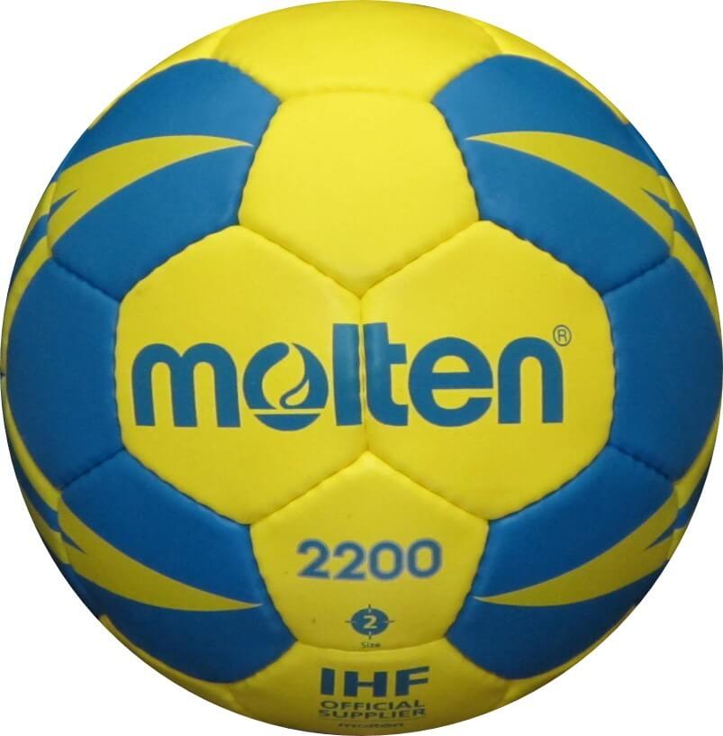 Gelb-blauer Molten Handball, Modell 2200, offizieller IHF Lieferant