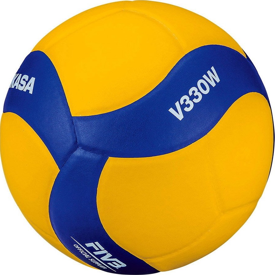 Gelb-blauer Mikasa V330W Volleyball, offizieller FIVB-zertifizierter Spielball