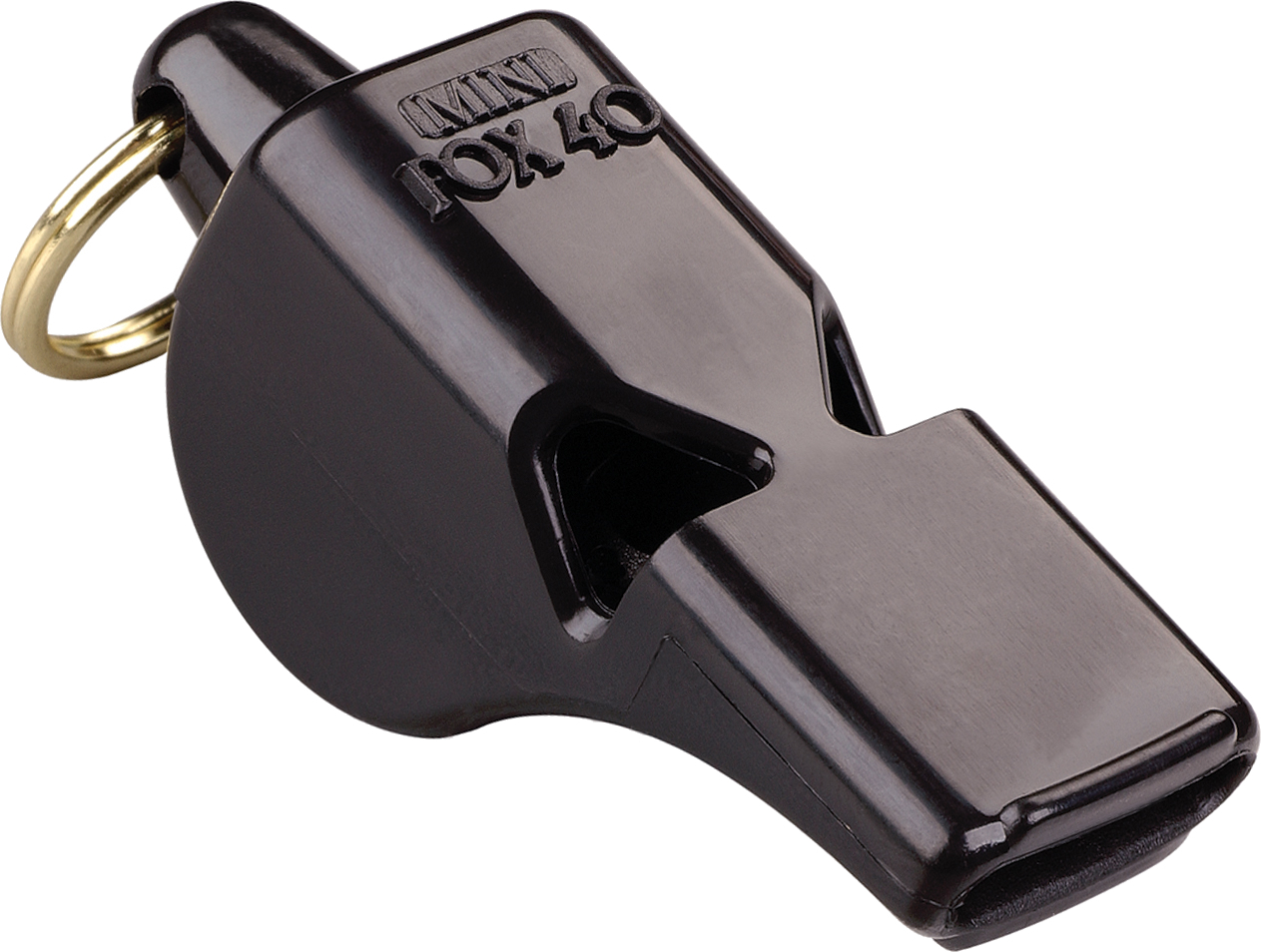 Schwarze Pfeife mit goldfarbenem Ring, ideal für Sportevents und Outdoor-Aktivitäten