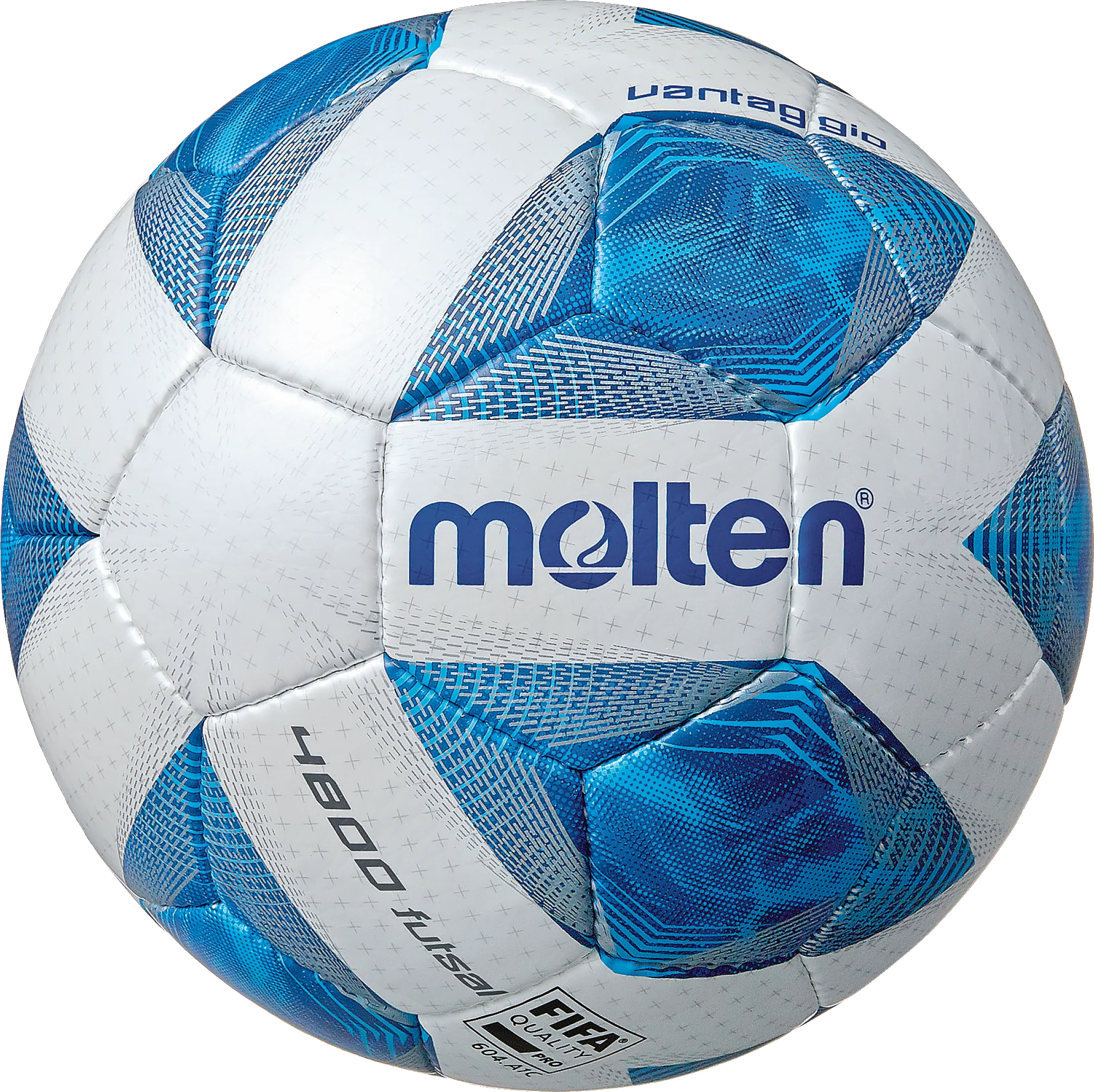 Molten Futsal Ball 4800 in Blau und Weiß mit FIFA Quality Pro Zertifizierung.