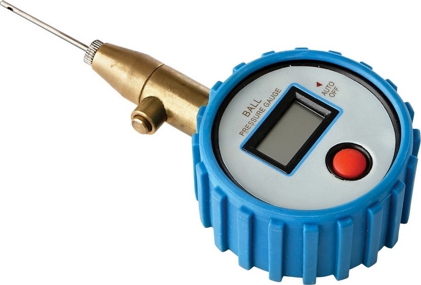 Digitaler Ball-Druckprüfer mit blauer Umrandung und LCD-Anzeige
