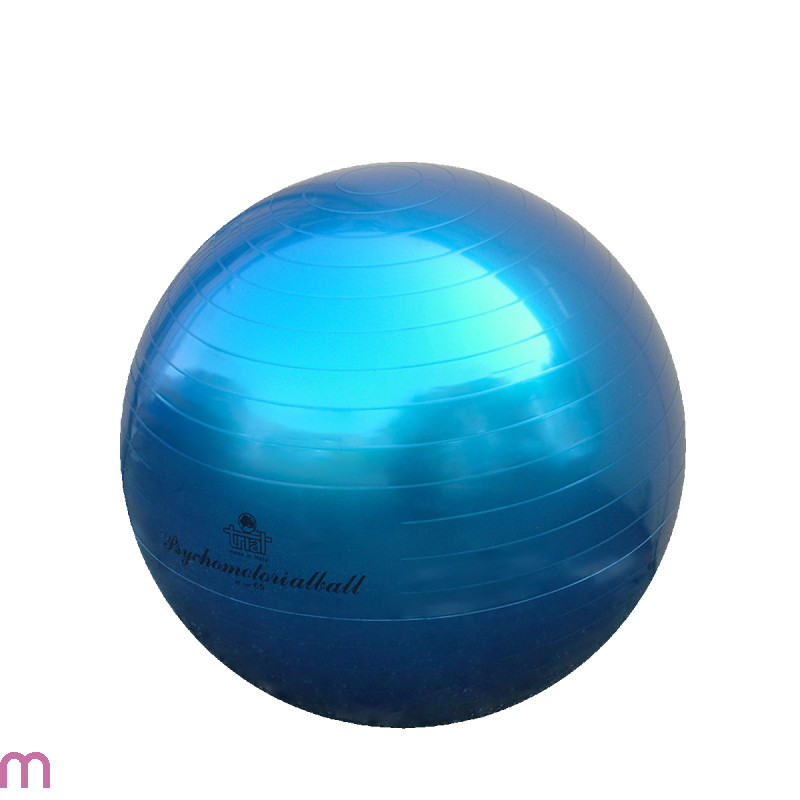 Blauer Gymnastikball aus Kunststoff, ideal für Fitness und Gymnastik-Übungen