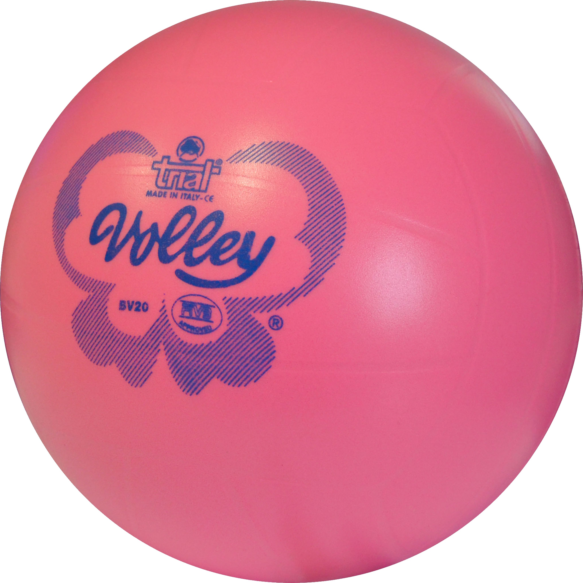 Pink Volleyball mit blauer Aufschrift