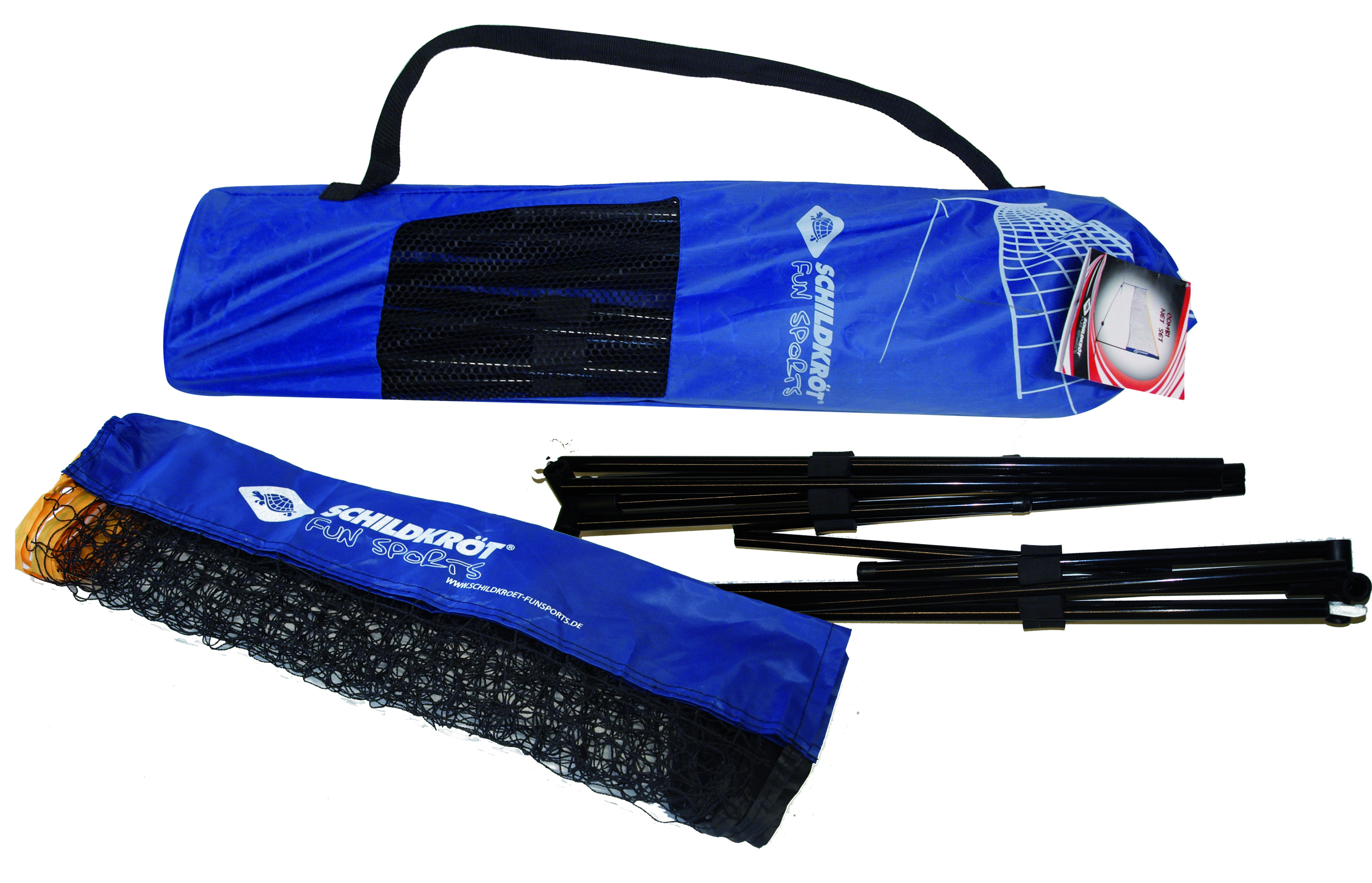Schildkröt Set rete Fun Sports con borsa da trasporto blu, pali e rete per attività sportive all'aperto