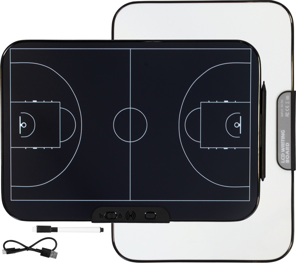 Aufladbare LCD Taktiktafel Basketball mit Whiteboard