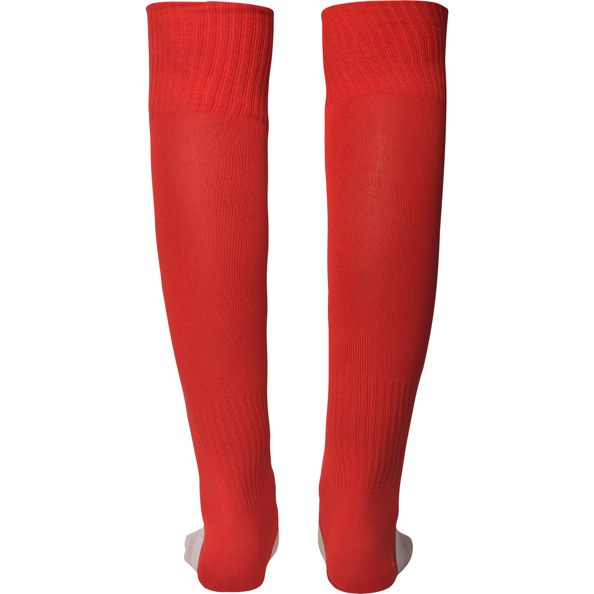 Mi-bas rouges, idéaux pour le sport et les loisirs, en matière respirante avec une taille élastique.