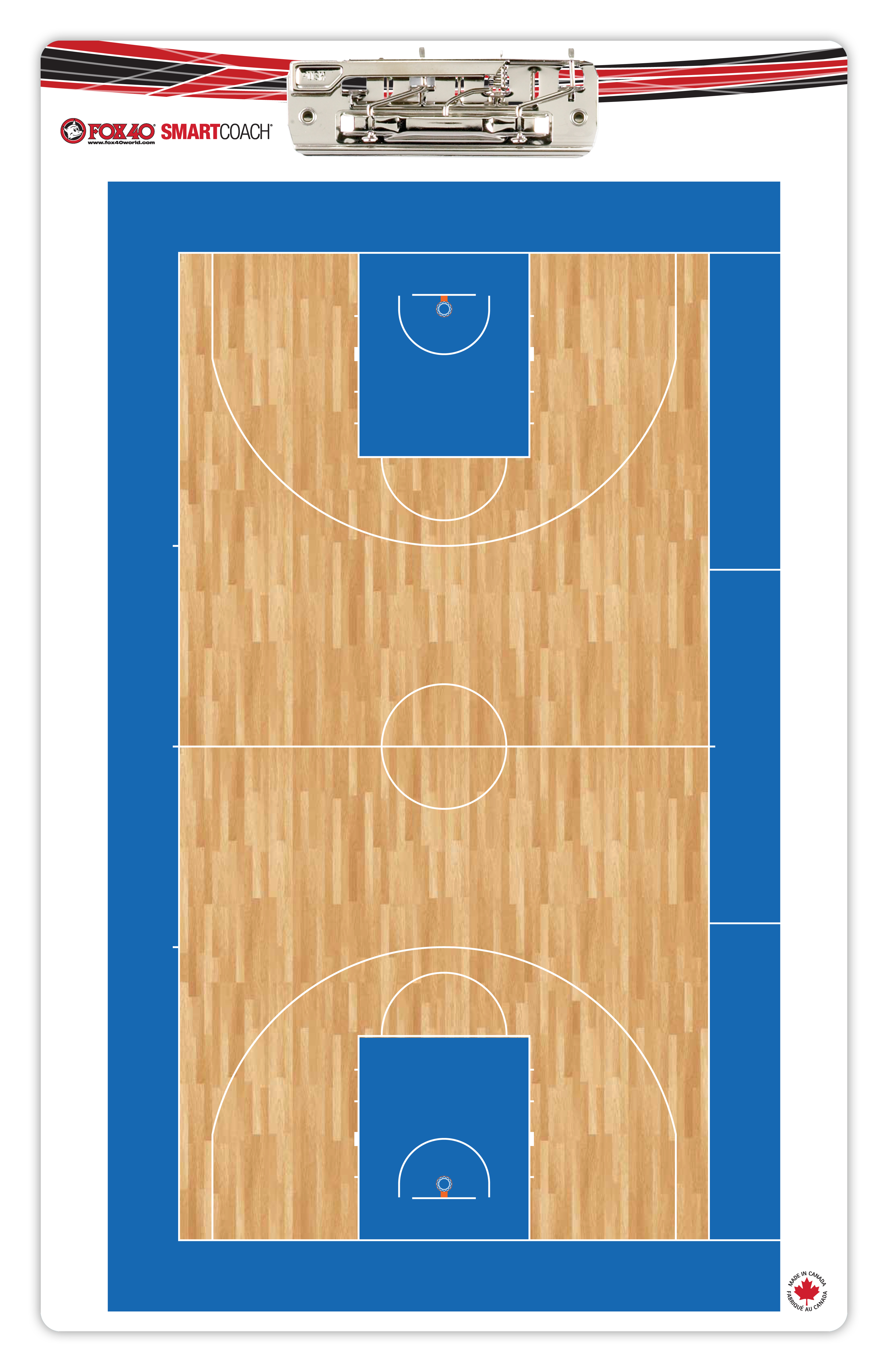 Taktiktafel für Basketball mit aufgedrucktem Spielfeld zur Spielstrategieplanung