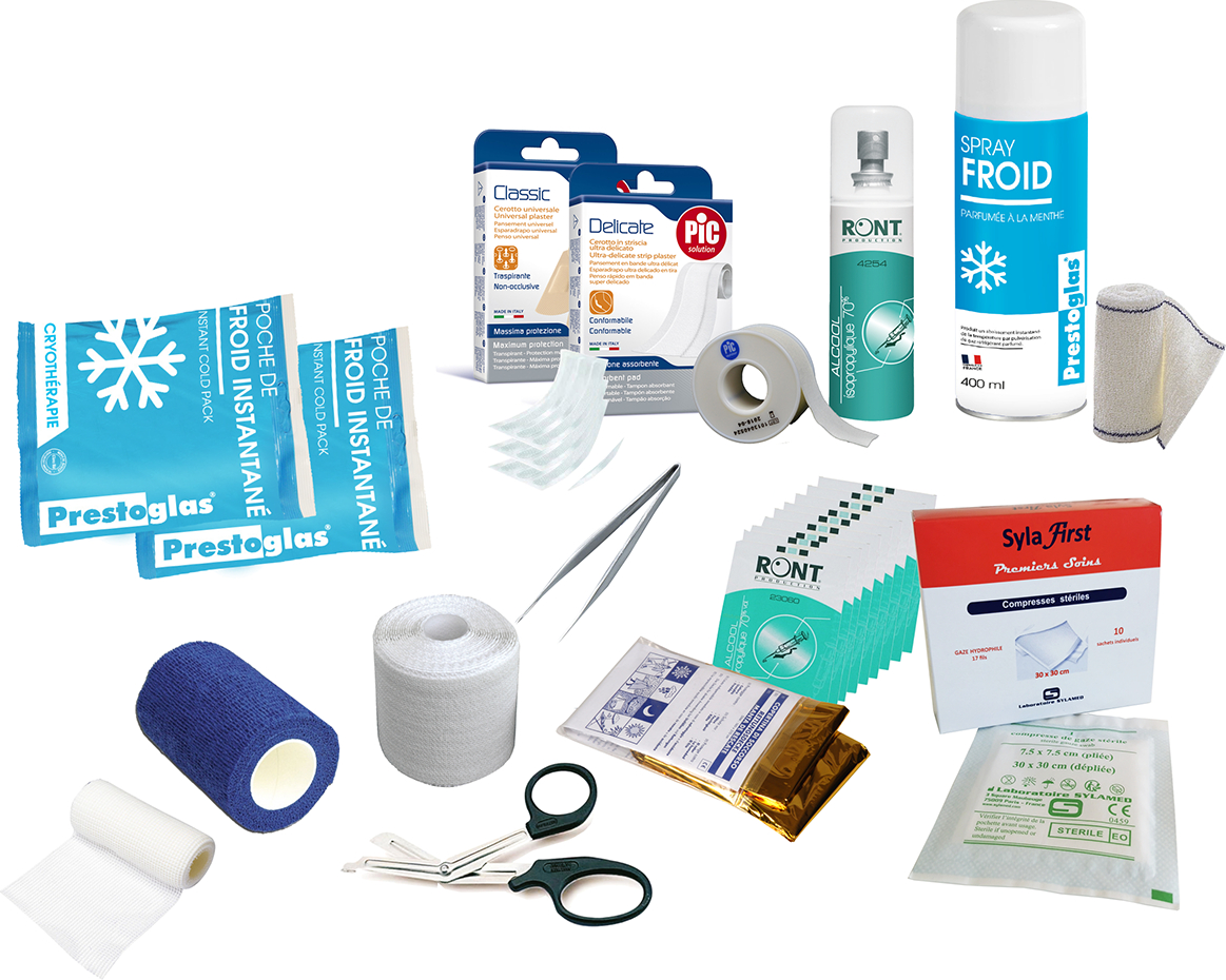 Nachfüllpack Erste-Hilfe-Box mit Kühl- und Verbandmaterial