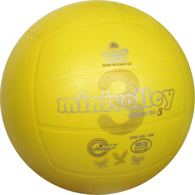 Gelbe Mini-Volleyball für Kinder mit Schriftzug 'minivolley'