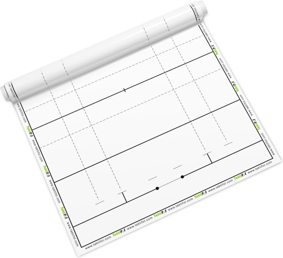 Grafici e linee su un rotolo di carta, prodotto di tatitettio.com